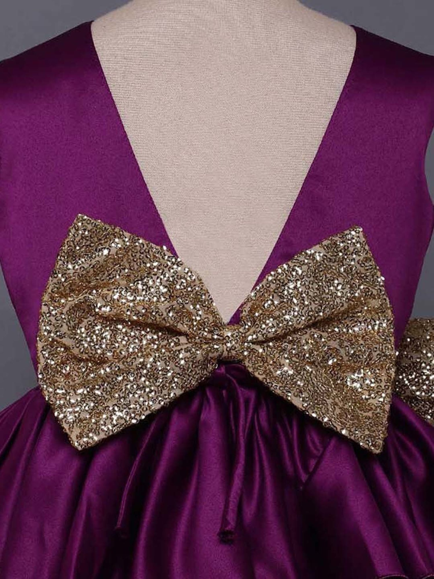 The Magic Wand Kids Purple Regular Fit Dress