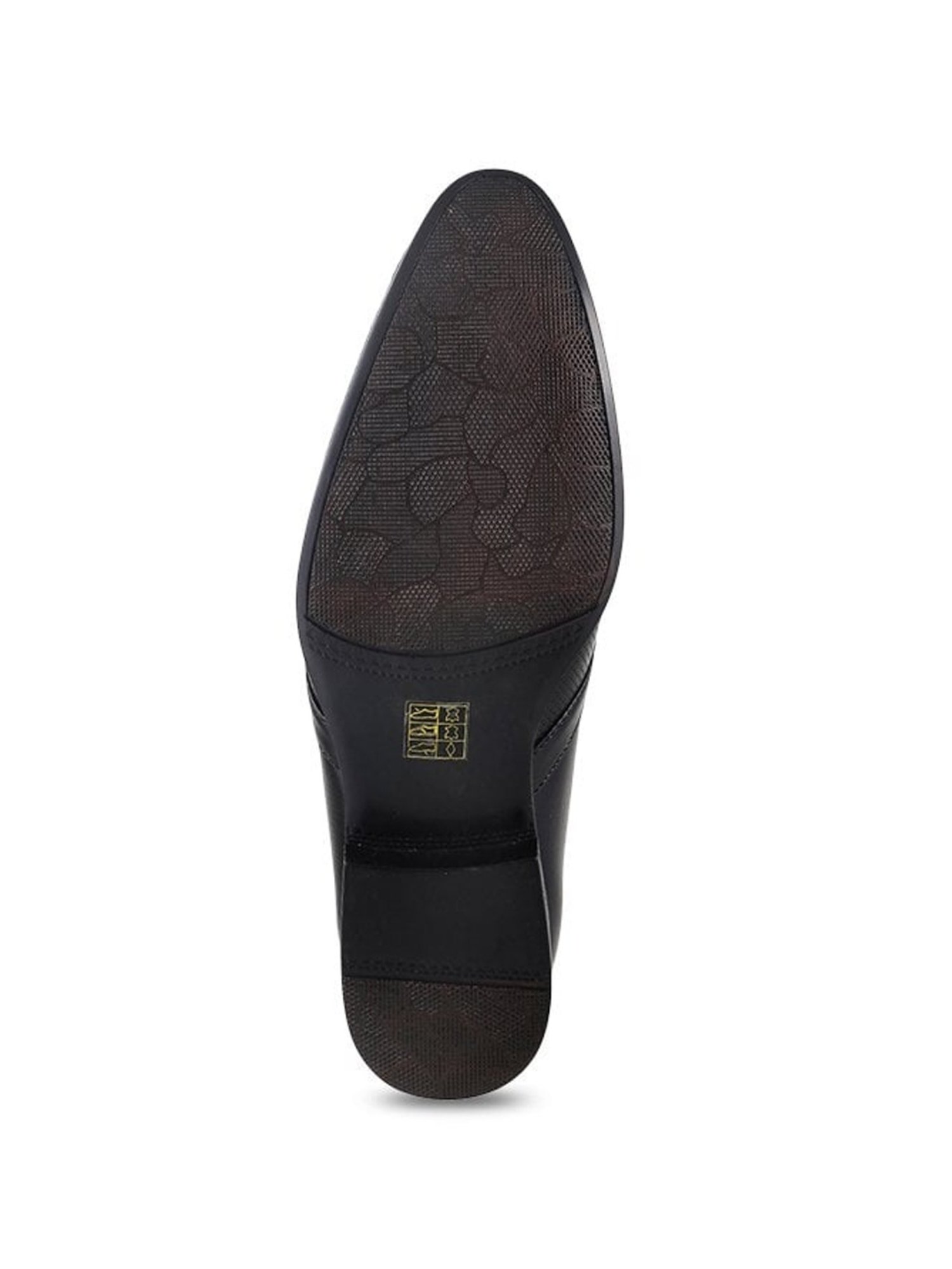 Mochi Men's Black Formal Slip-Ons