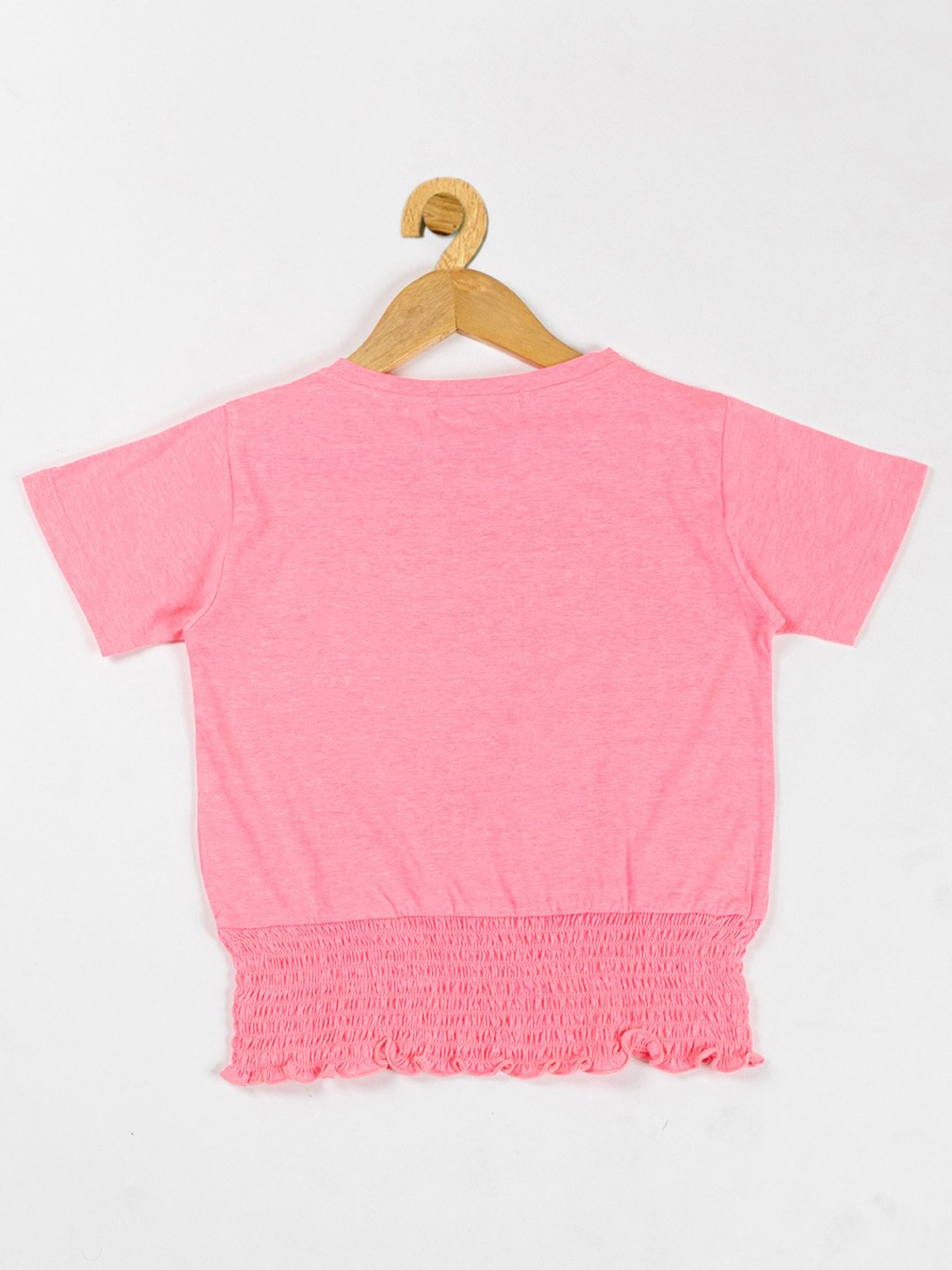 LilPicks Kids Teal Solid Crop Top