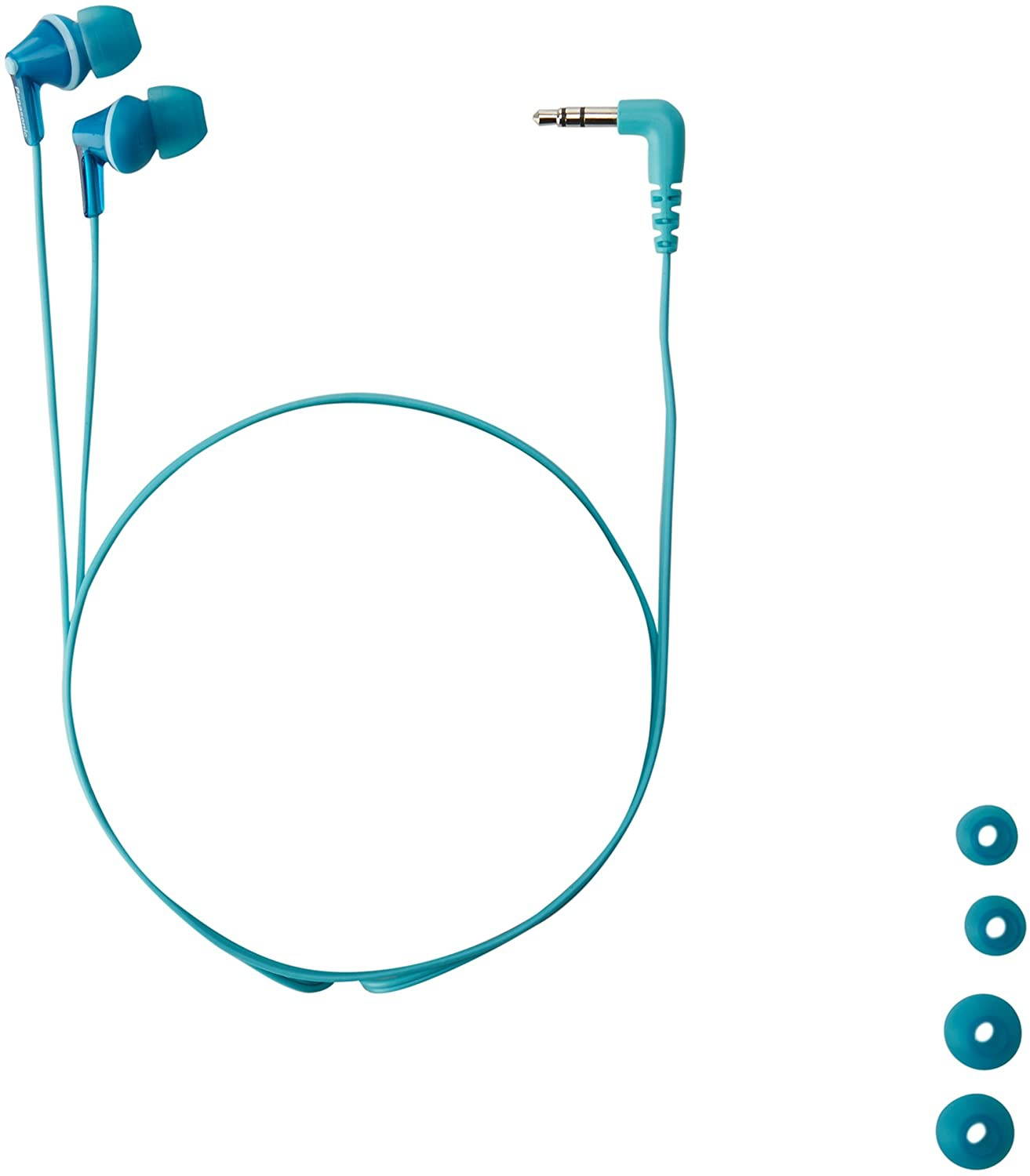 Panasonic RP-HJE125-Z Wired Earphones, Turquoise