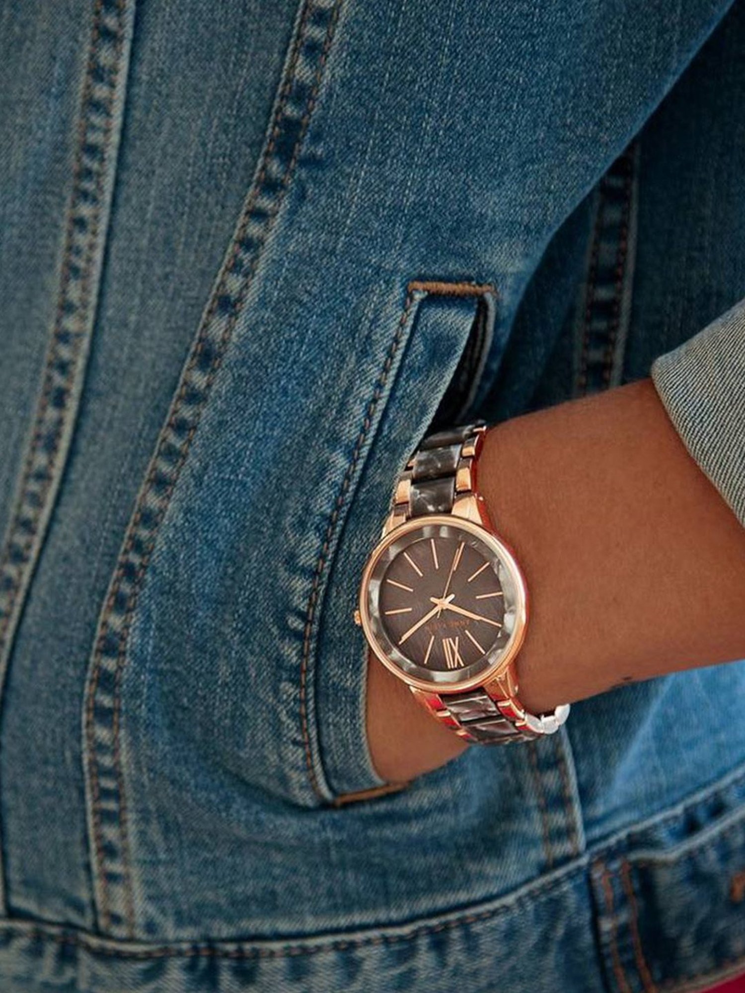 Anne Klein NDAK1412GYRG Trend Analog Watch for Women