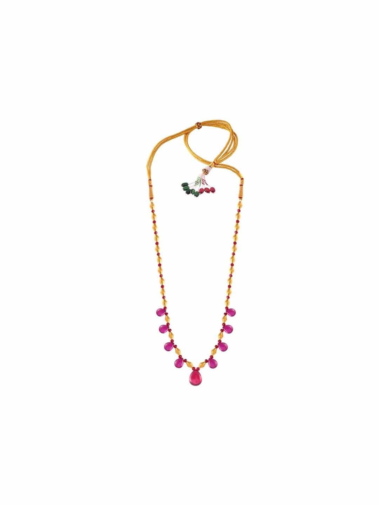CKC Repouss&iquest; Work Rudraksha Gold Extender Neck Chain: Spiritual Elegance