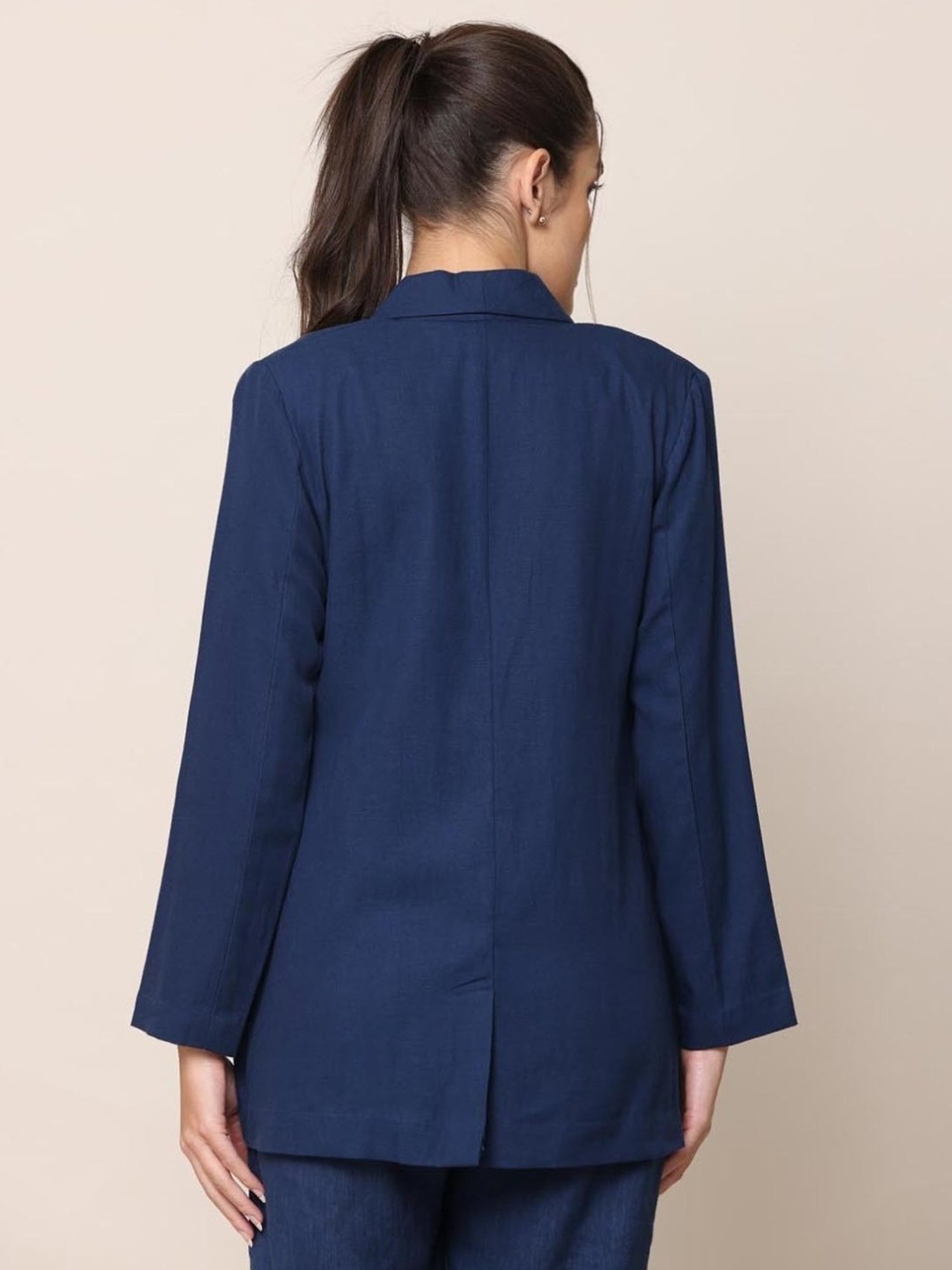 Saltpetre Classic Tencel All Season Navy Blue Blazer