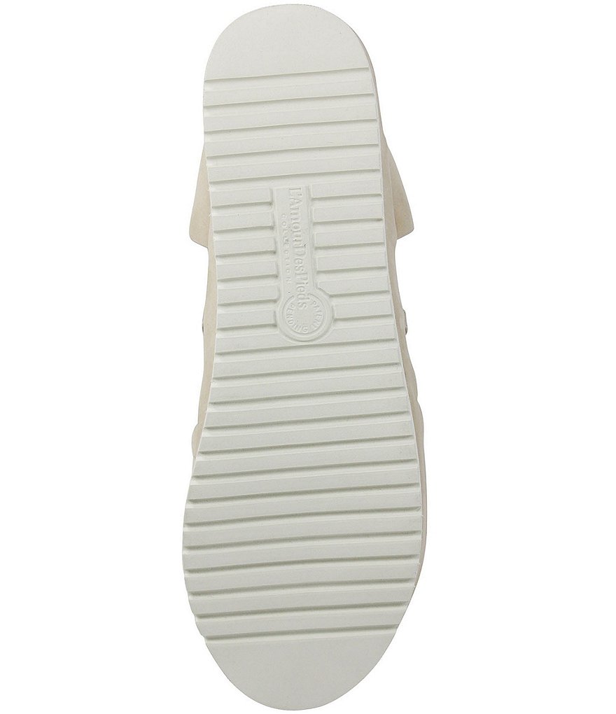 L'Amour Des Pieds Adelais Suede Slip-On Platform Wedge Sandals