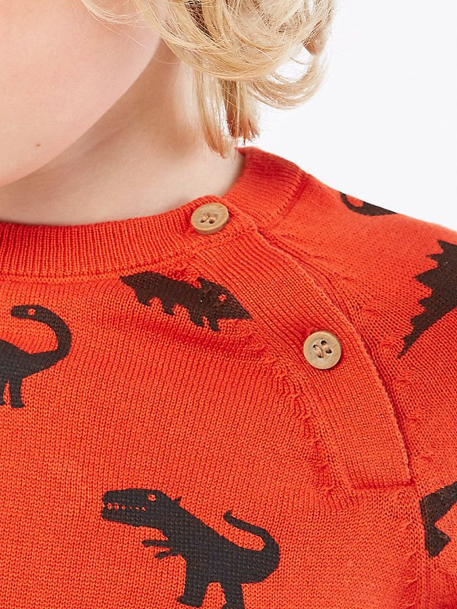 Mothercare Kids Red Printed Full Sleeves Sweater