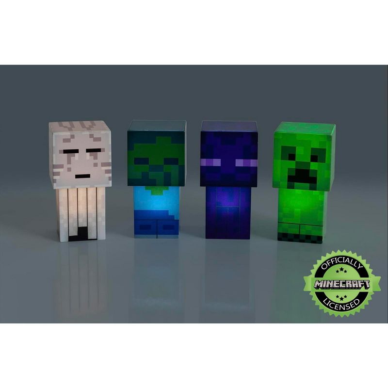 Robe Factory LLC Minecraft Mini Mob 4-Piece Figure Mood Light Set | Battery Operated