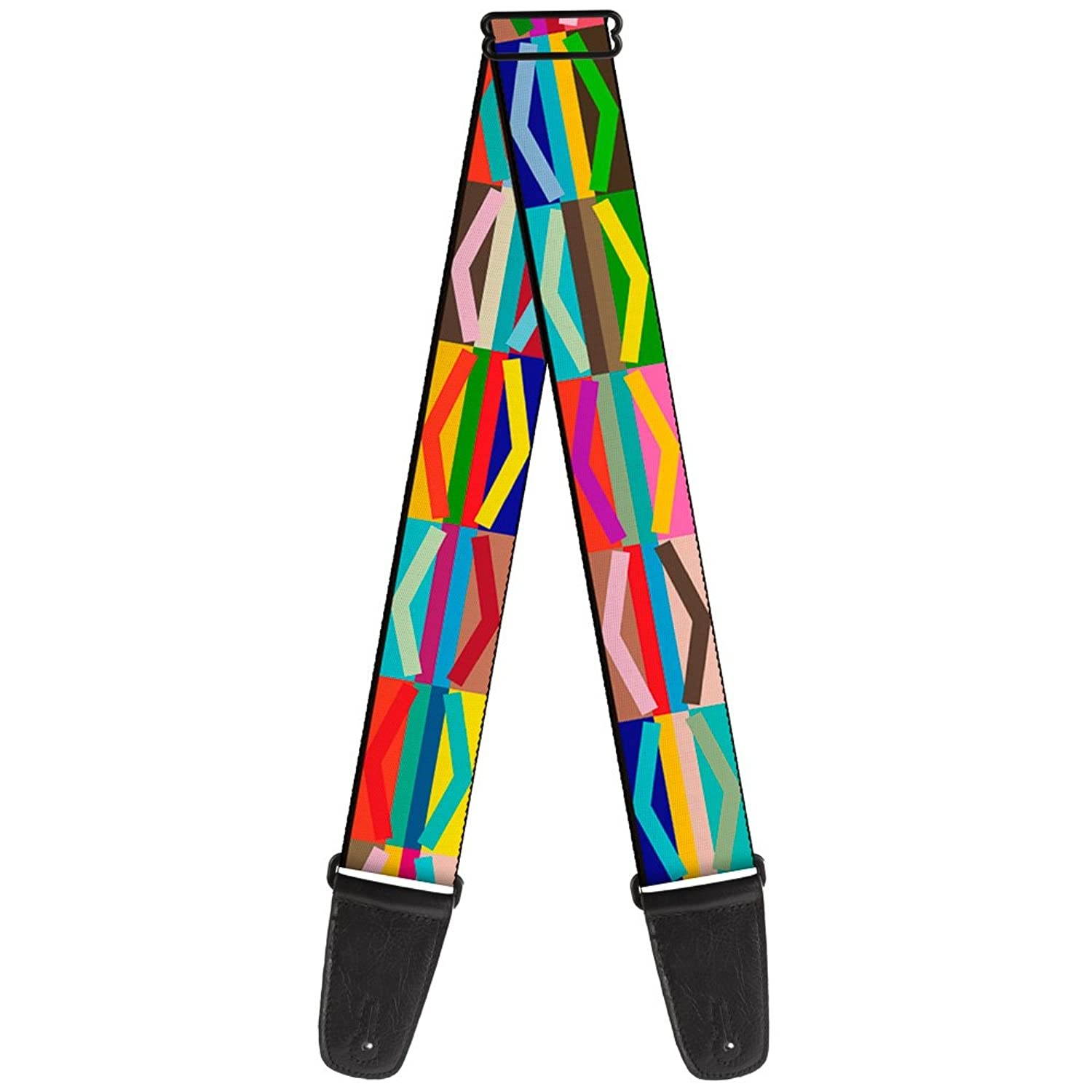 Guitar Strap Geometric10 Multi Color 2 Inches Wide