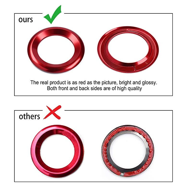 for 10th Gen Civic Door Audio Speaker Rings Anodized Aluminum APillar Loudspeaker Decorations Circle Trims for Honda Civic 2016 2017 2018 2019 Red
