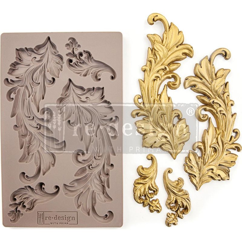 Prima Marketing Re-Design Mould 5"X8"X8mm-Baroque Swirls