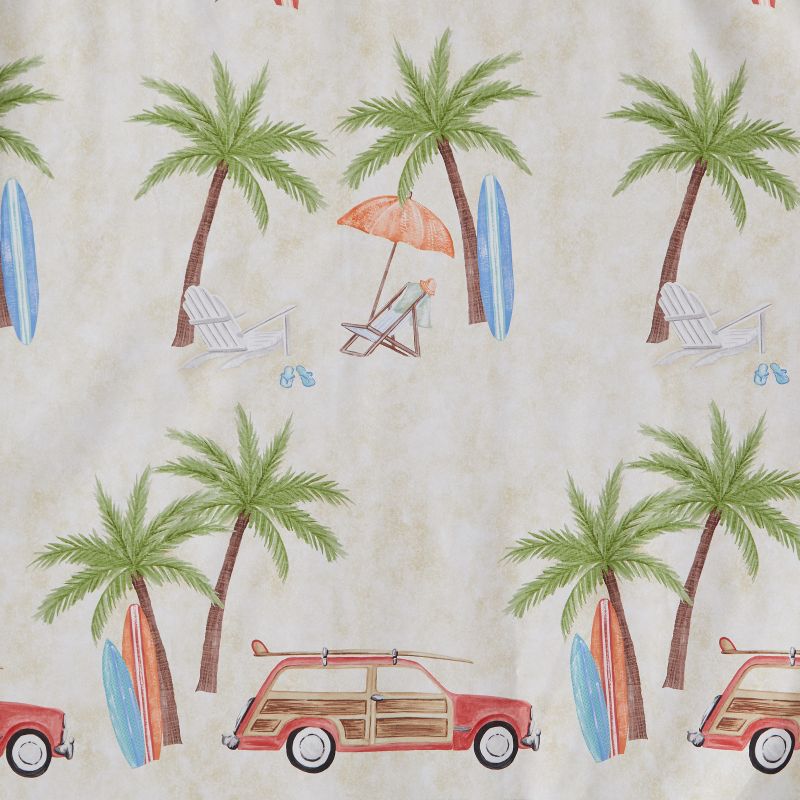 Paradise Beach Shower Curtain Multi - Colored - Saturday Knight Ltd.