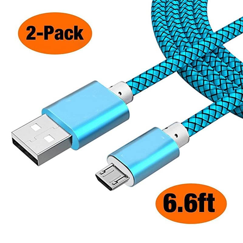 USB Cable Android 2pack 6FT USB Fast Quick Charger Cord for Samsung S7 S6 Edge Plus Note 54 Galaxy J7 J5 J3 Prime Star Pro Tablet Tab A 101 80 S 105 E 96 PS4 Xbox One Controller