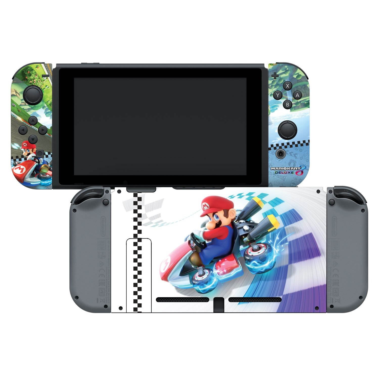 Controller Gear Nintendo Switch Skin & Screen Protector Set Officially Licensed By Nintendo - Super Mario Kart 8 Deluxe: "Anti Gravity" - Nintendo Switch