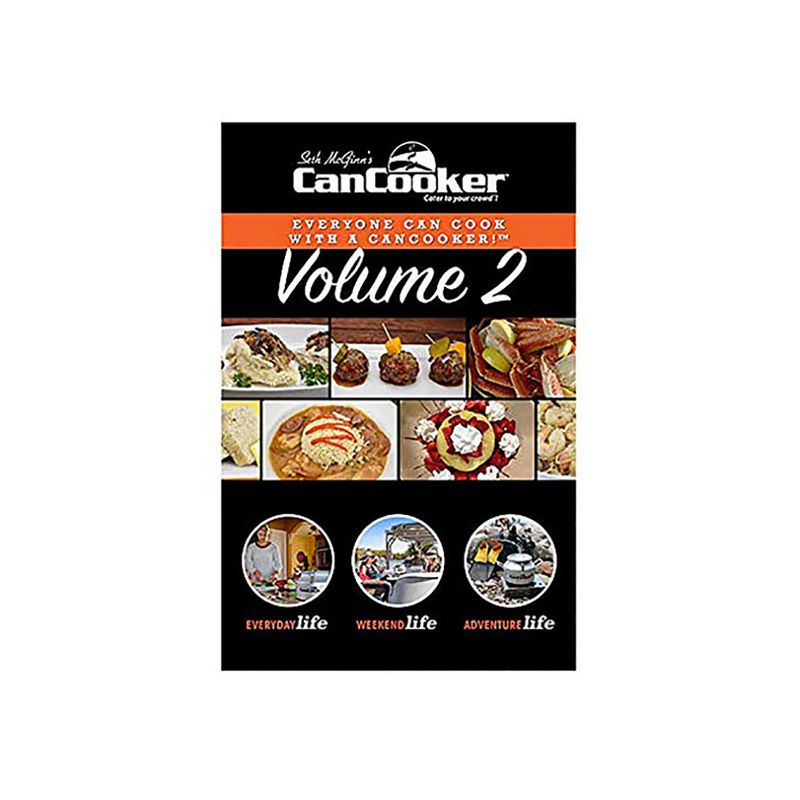 CanCooker JR Outdoor or In Home Stove Convection 2 Gallon Steam Cooker, Feeds up to 10 People and Recipe Cookbook Volume 2