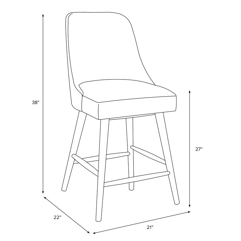 Counter Height Barstool Velvet Pool - Simply Shabby Chic®