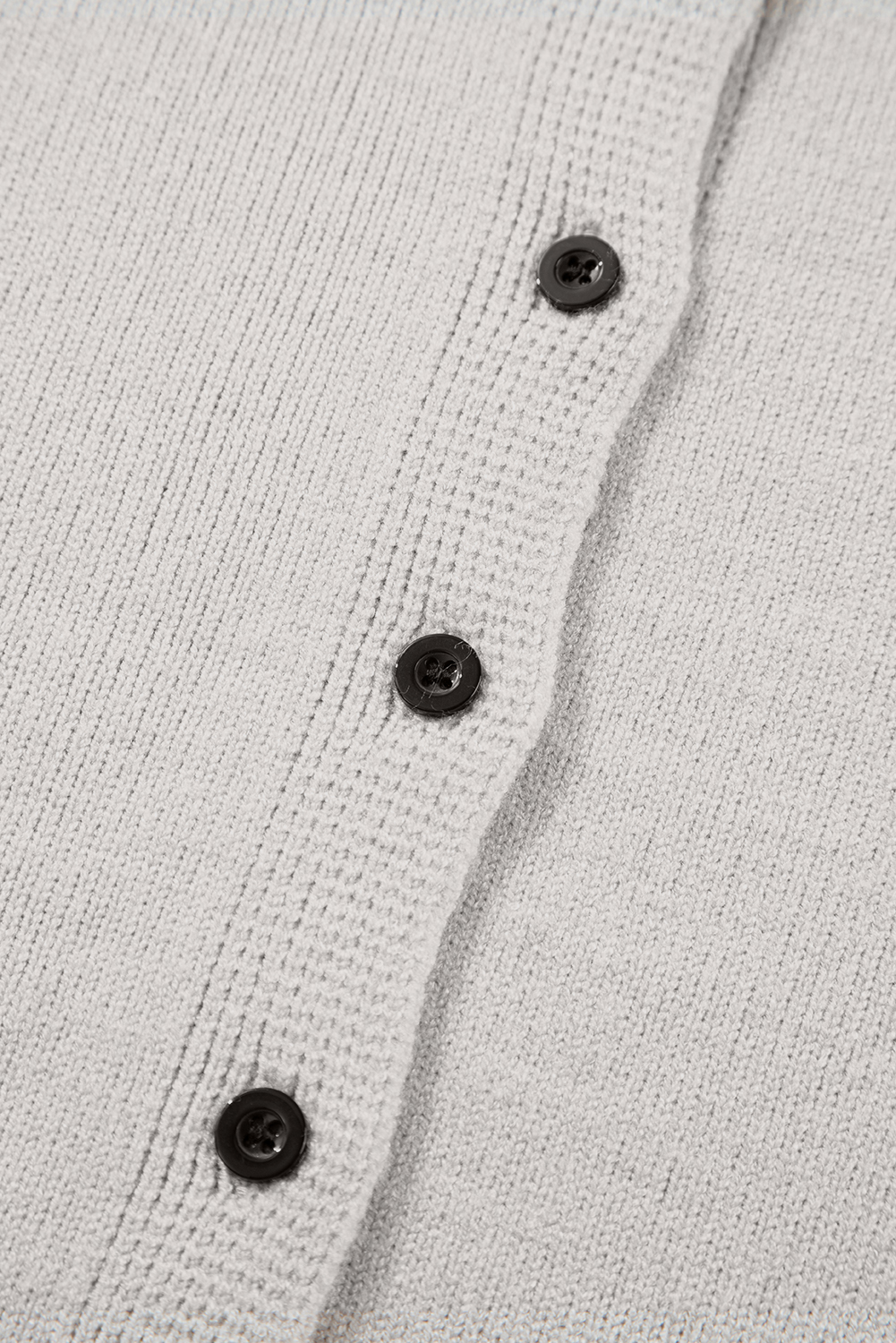 Black Plaid Casual Contrast Trim Knit Cardigan