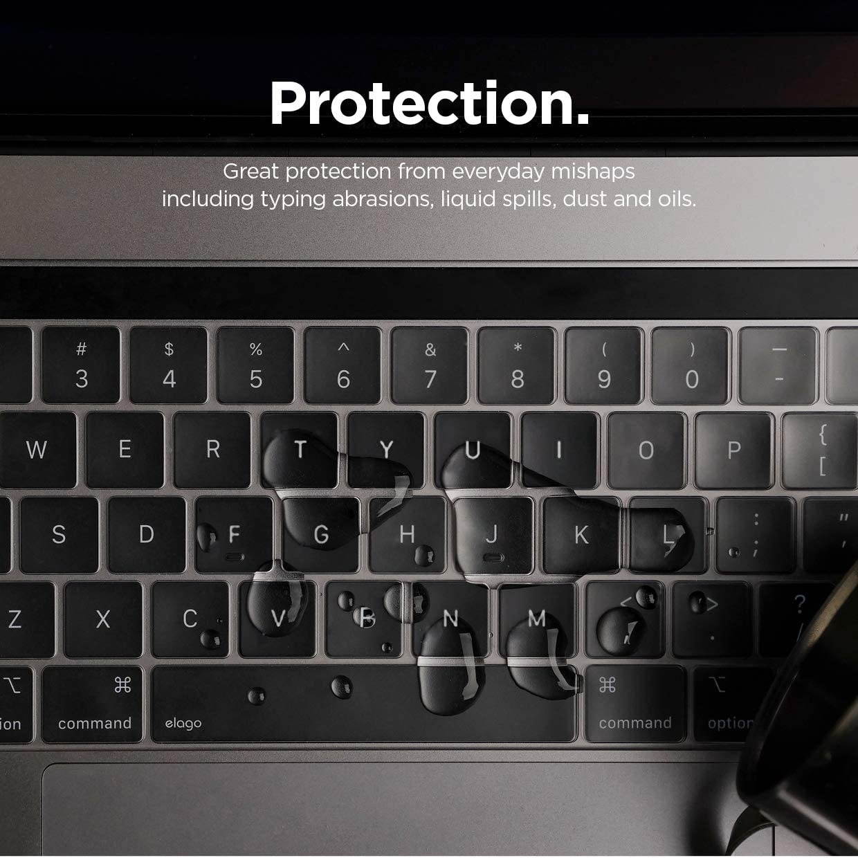 elago Ultra Thin Keyboard Skin for MacBook Pro 16" with Touch Bar and Touch ID [Version 2020] [A2141] (Transparent)