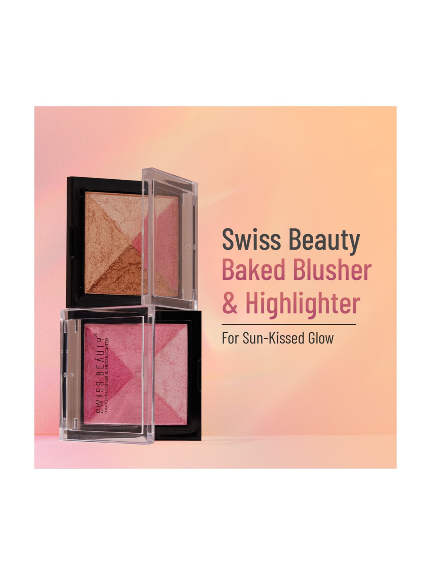 SWISS BEAUTY Baked Blusher & Highlighter Shade 5 - 7 gm