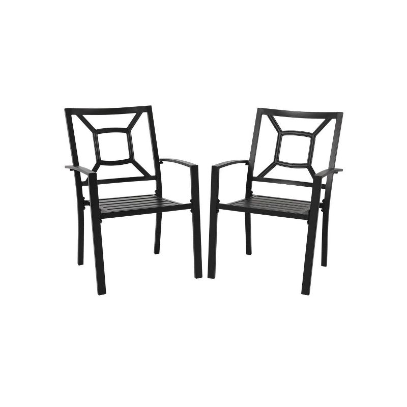 2pc Iron Dining Chairs - Nuu Garden