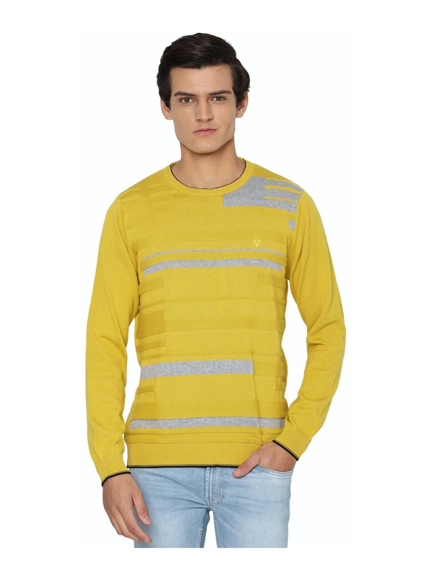 Duke Wine Self Striped Sweater