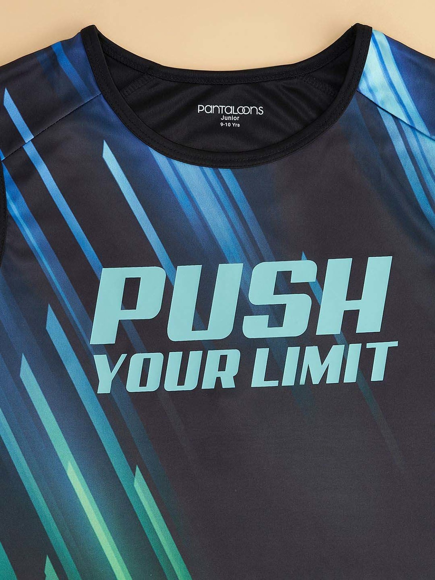 Pantaloons Junior Black Printed T-Shirt