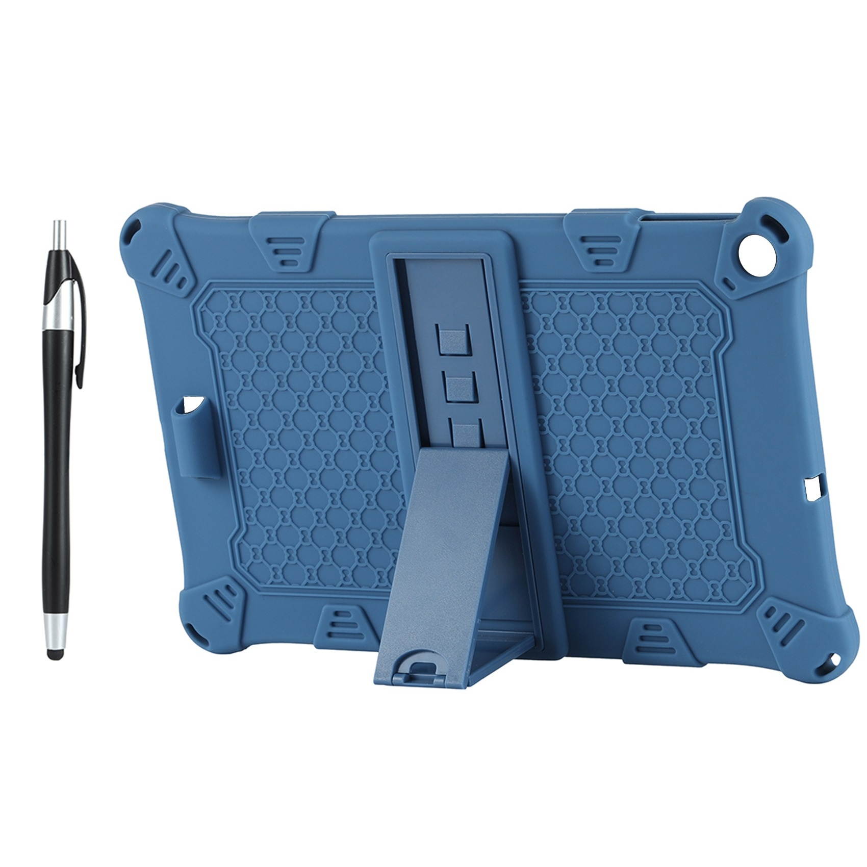 Silicone Case for ALLDOIPlay30 IPlay30 PRO Tablet 10.5 Inch Tablet Case with Tablet Stand and Pen (Blue)