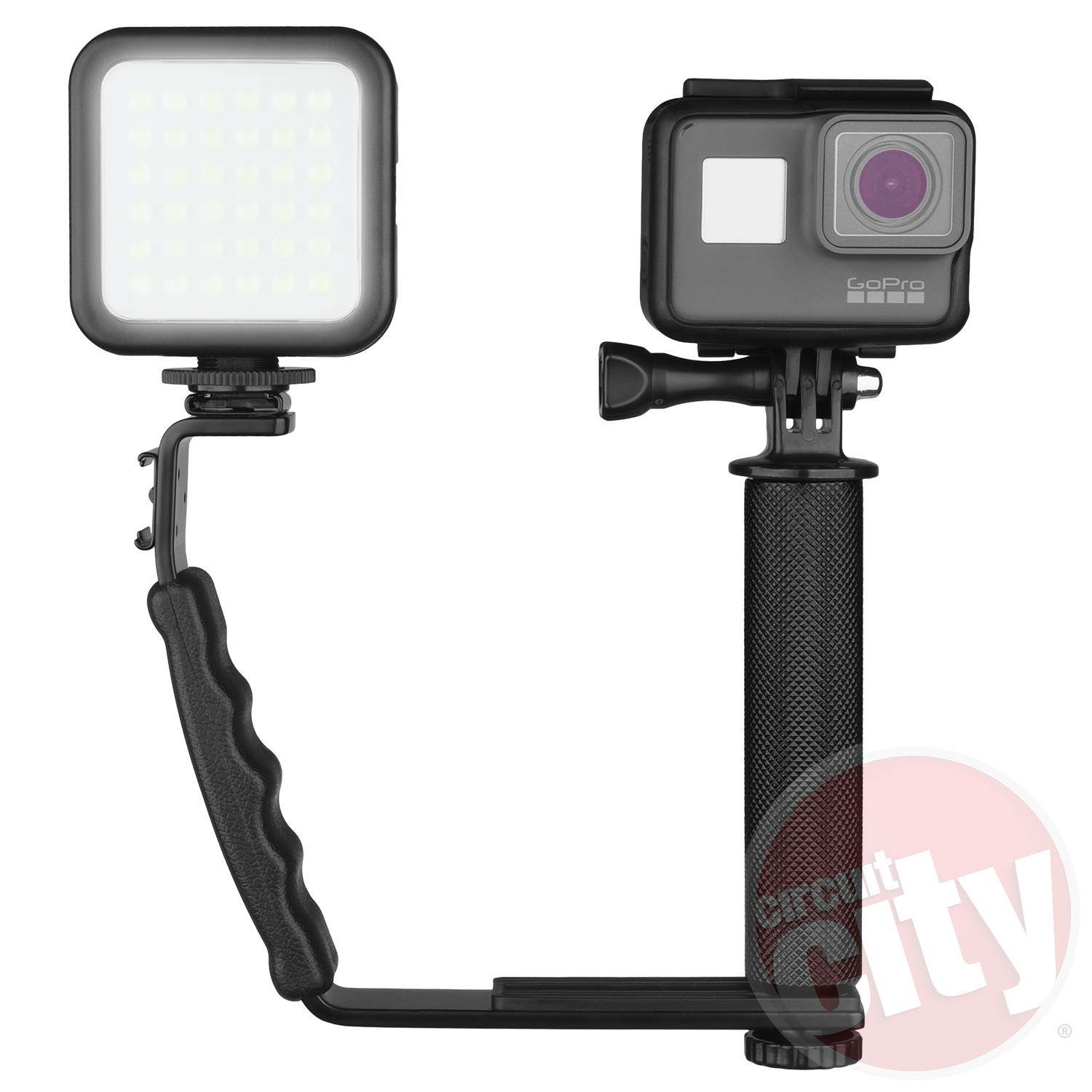 Opteka Handle with VL5 LED Video Light and Handgrip Stablizer for GoPro HERO5, HERO4, HERO3, HERO, Session Action Camera