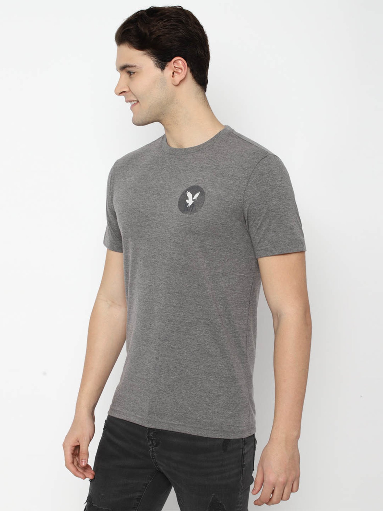 American Eagle Outfitters Grey Regular Fit T-Shirt