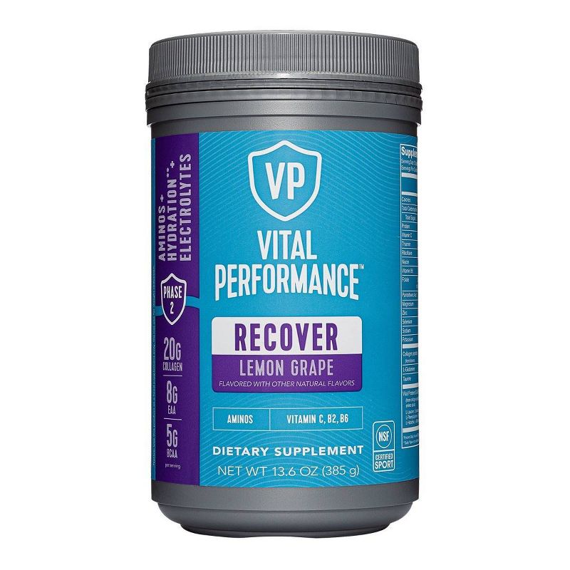 Vital Proteins Performance Recover Dietary Supplements - Lemon Grape - 13.6oz