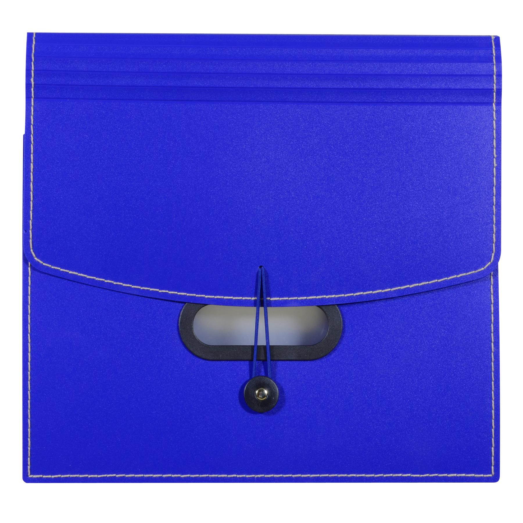 C-Line 13-Pocket Ladder Expanding File 10" Exp Letter 13 x 12 1/4 Blue 48015
