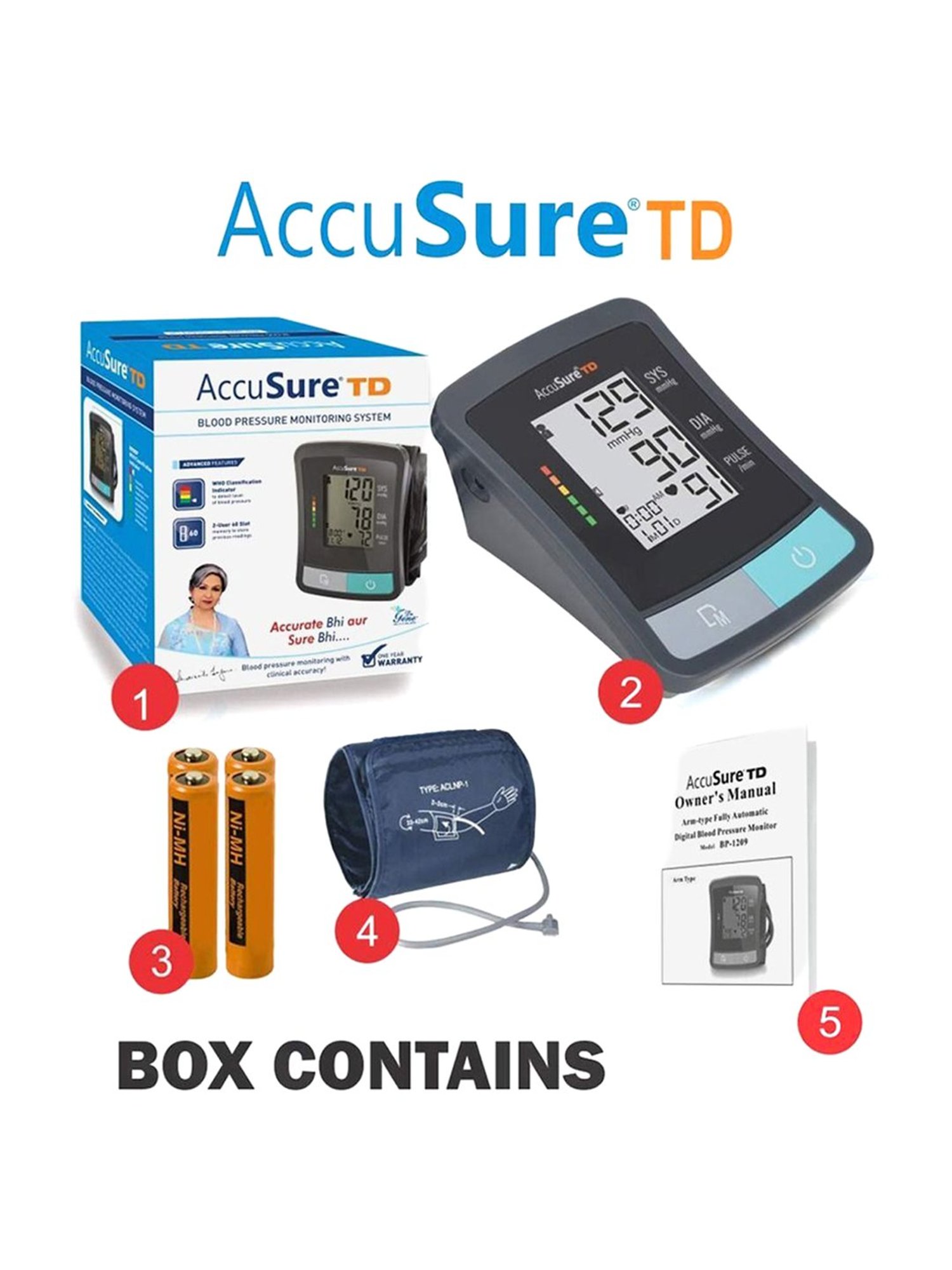 AccuSure TD Blood Pressure Monitor (Black)