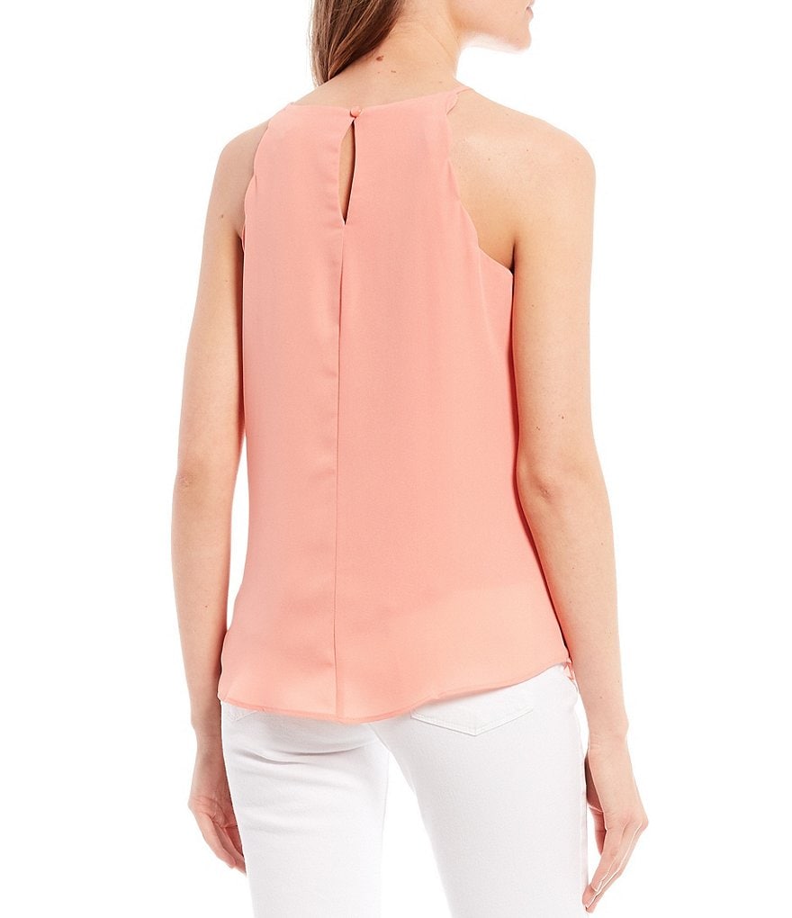 I.N. San Francisco Scalloped Sleeveless Tank Top