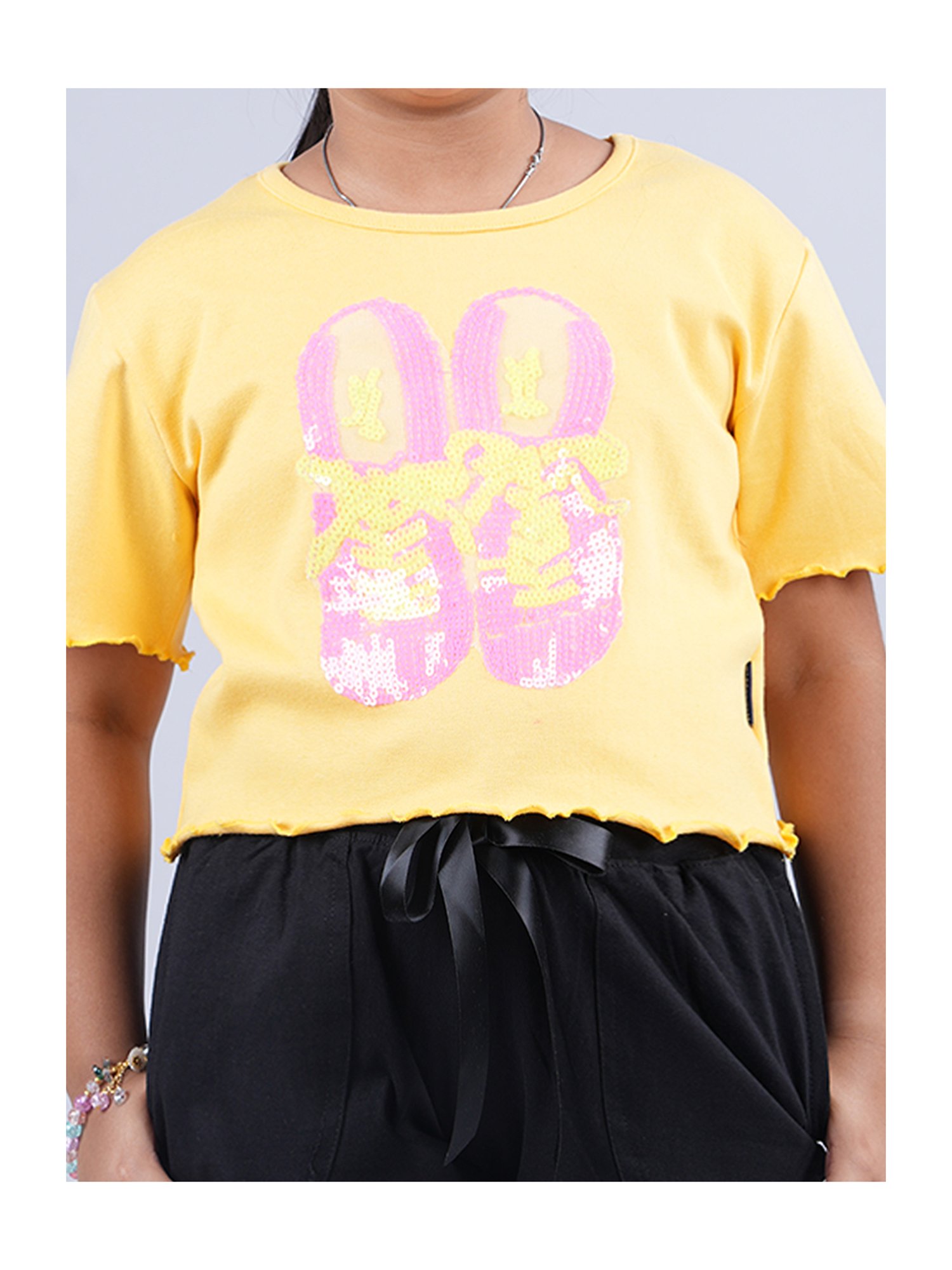 Mothercare Kids White & Yellow Cotton Printed Top Set