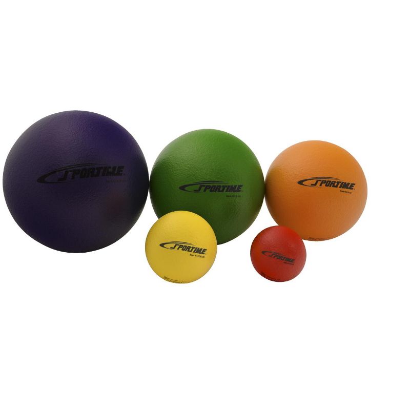 Sportime TechnoSkin Coated-Foam Medium Bounce Balls, 8-1/4 Inches, set of 6
