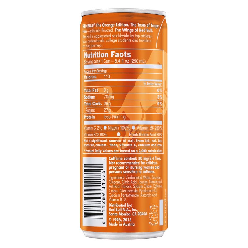 Red Bull Tangerine Energy Drink - 4pk/8.4 fl oz Cans