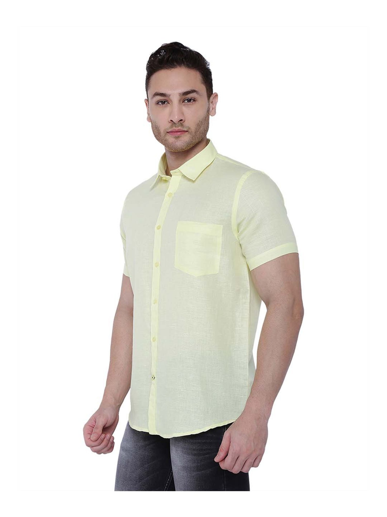 Southbay Lemon Yellow Regular Fit Shirt