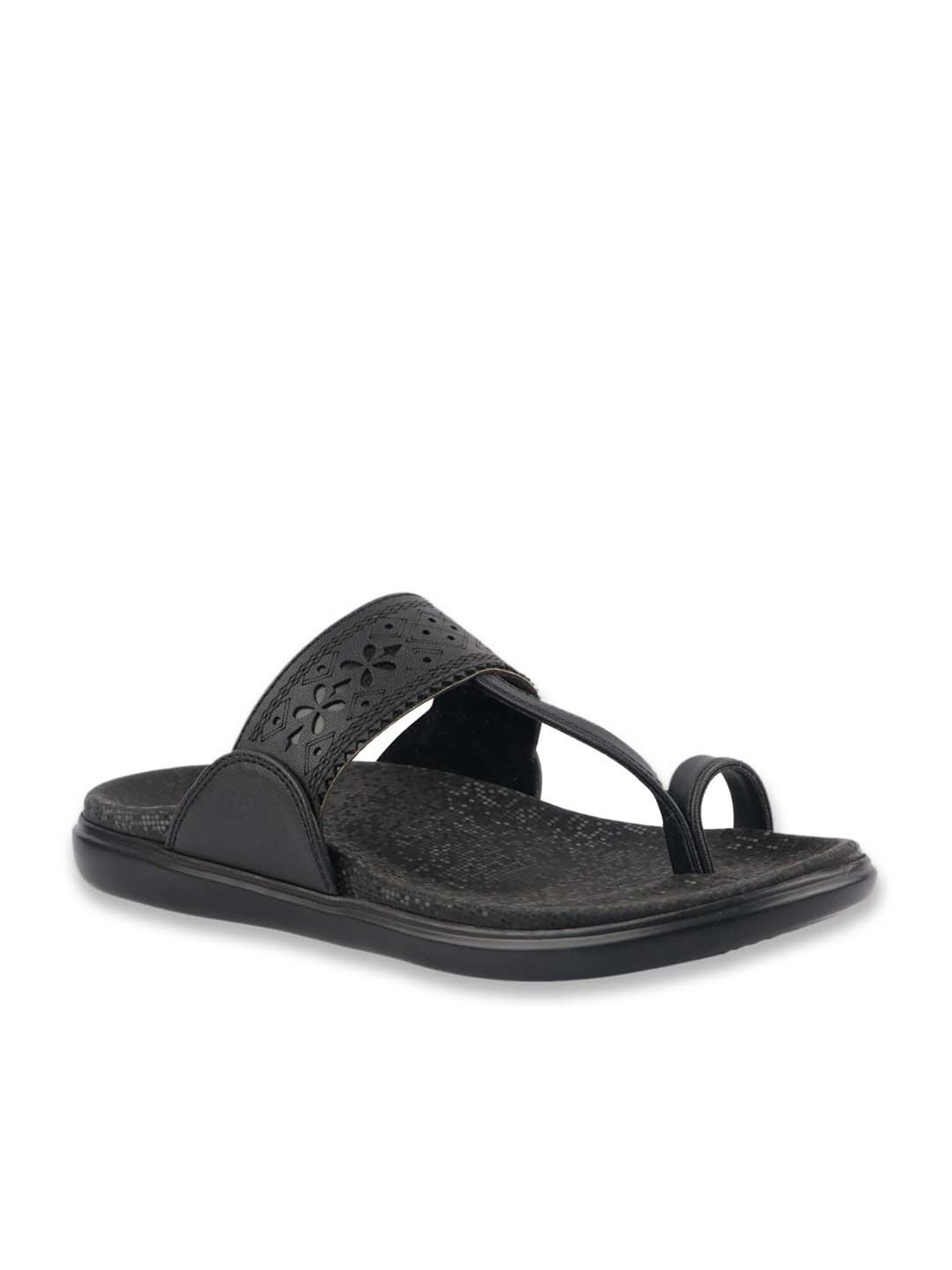 MediFeet Women's Black Toe Ring Sandals