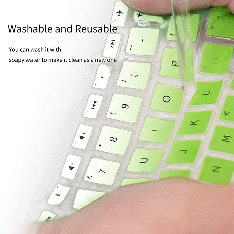 Keyboard Cover for Acer 11.6 Chromebook R11 CB3-131 CB3-132 132T / Acer Chromebook Spin 13 CP713 CB5-312T / Chromebook 14 CB3 CP5 CB514 / Chromebook 15 CB3 CB5 CB315 CB515 Series, Ombre Green