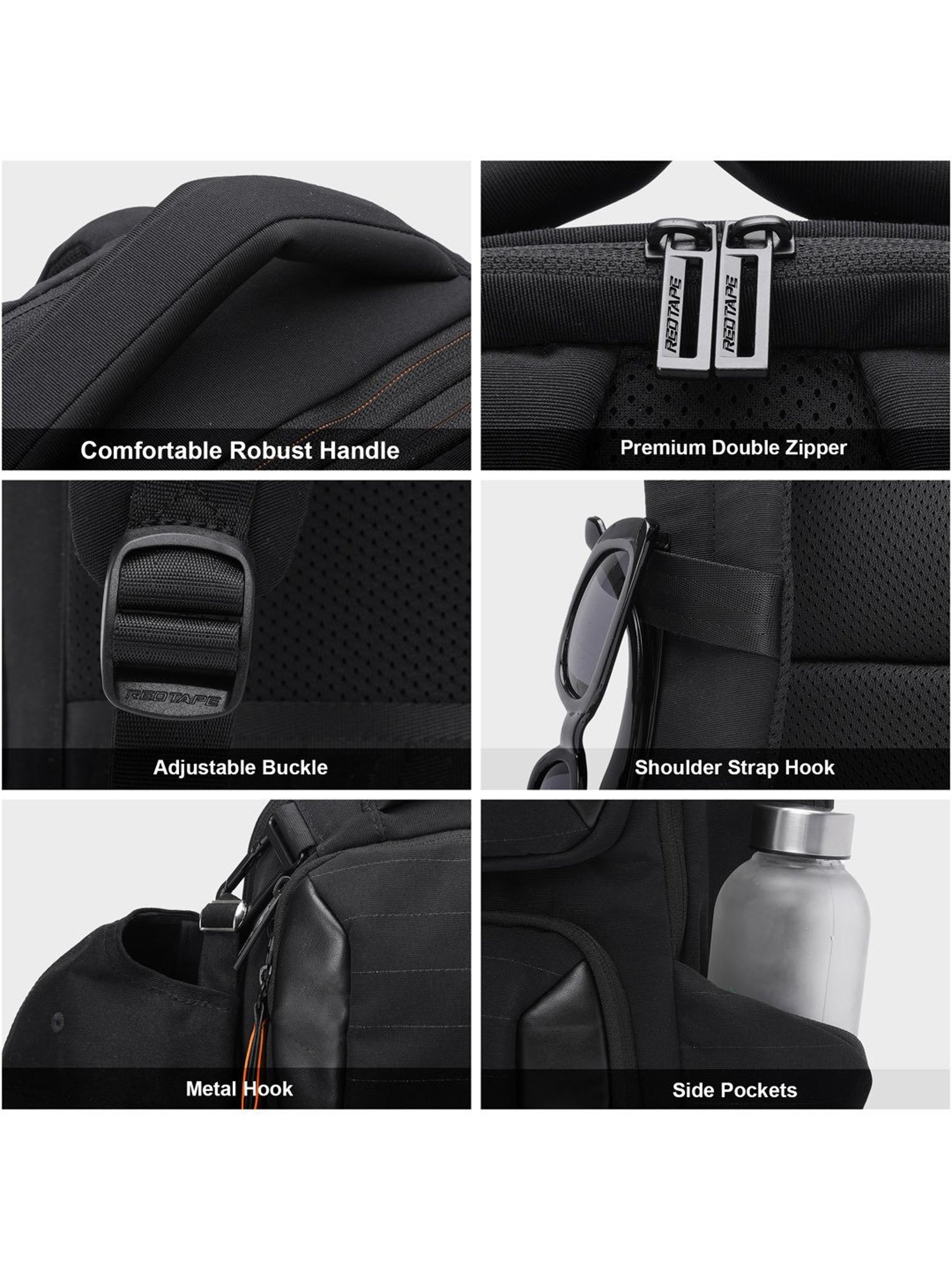 Red Tape 28 L Black Large Laptop Backpack