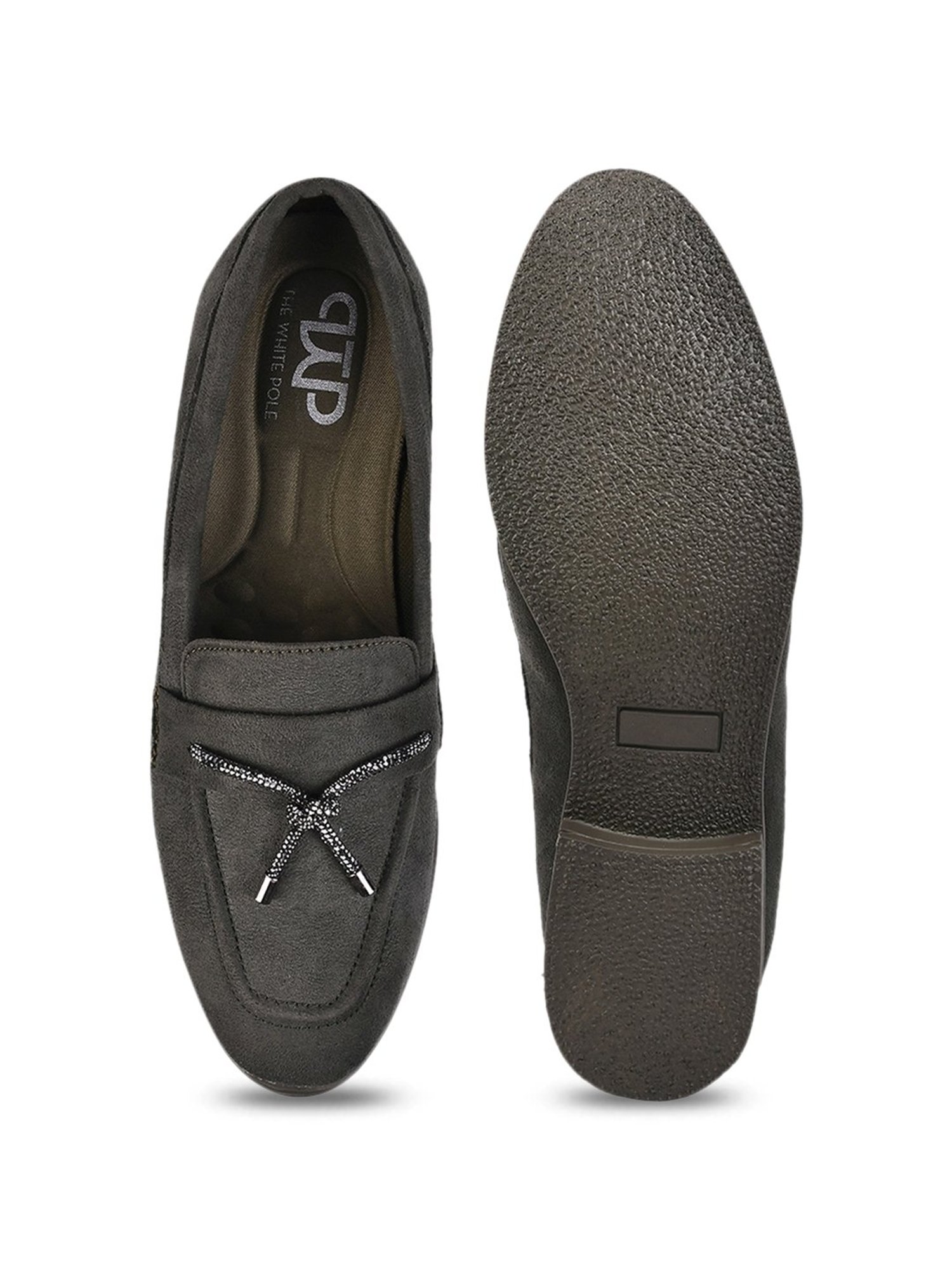 The White Pole Women's Green Casual Moccasins