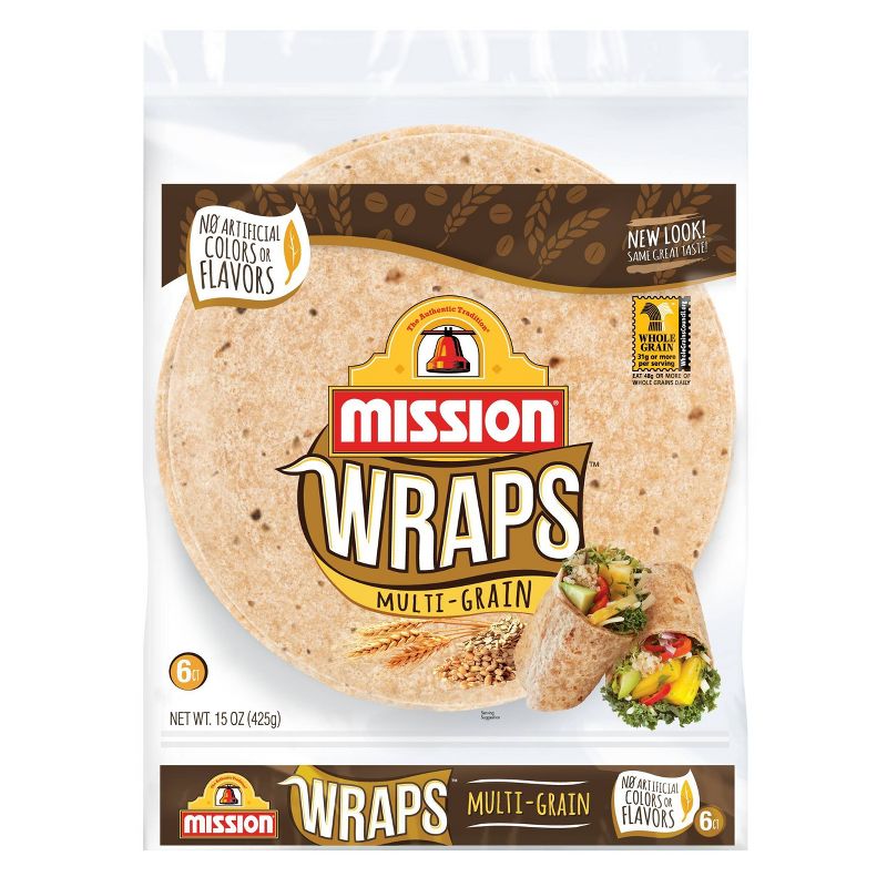 Mission Multigrain Flour Wraps - 15oz/6ct