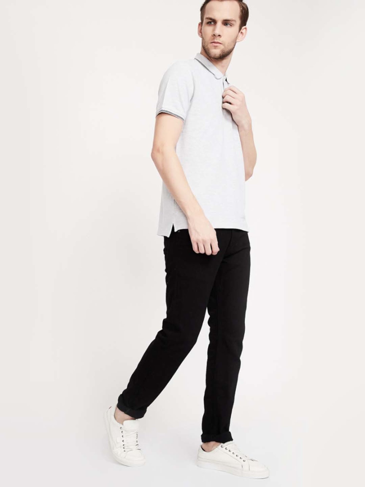 BOSSINI Grey Regular Fit Polo T-Shirt