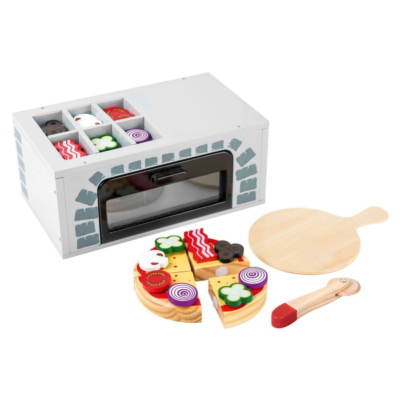 Small Foot Wooden Toys Pizza Oven With Accessories Playset