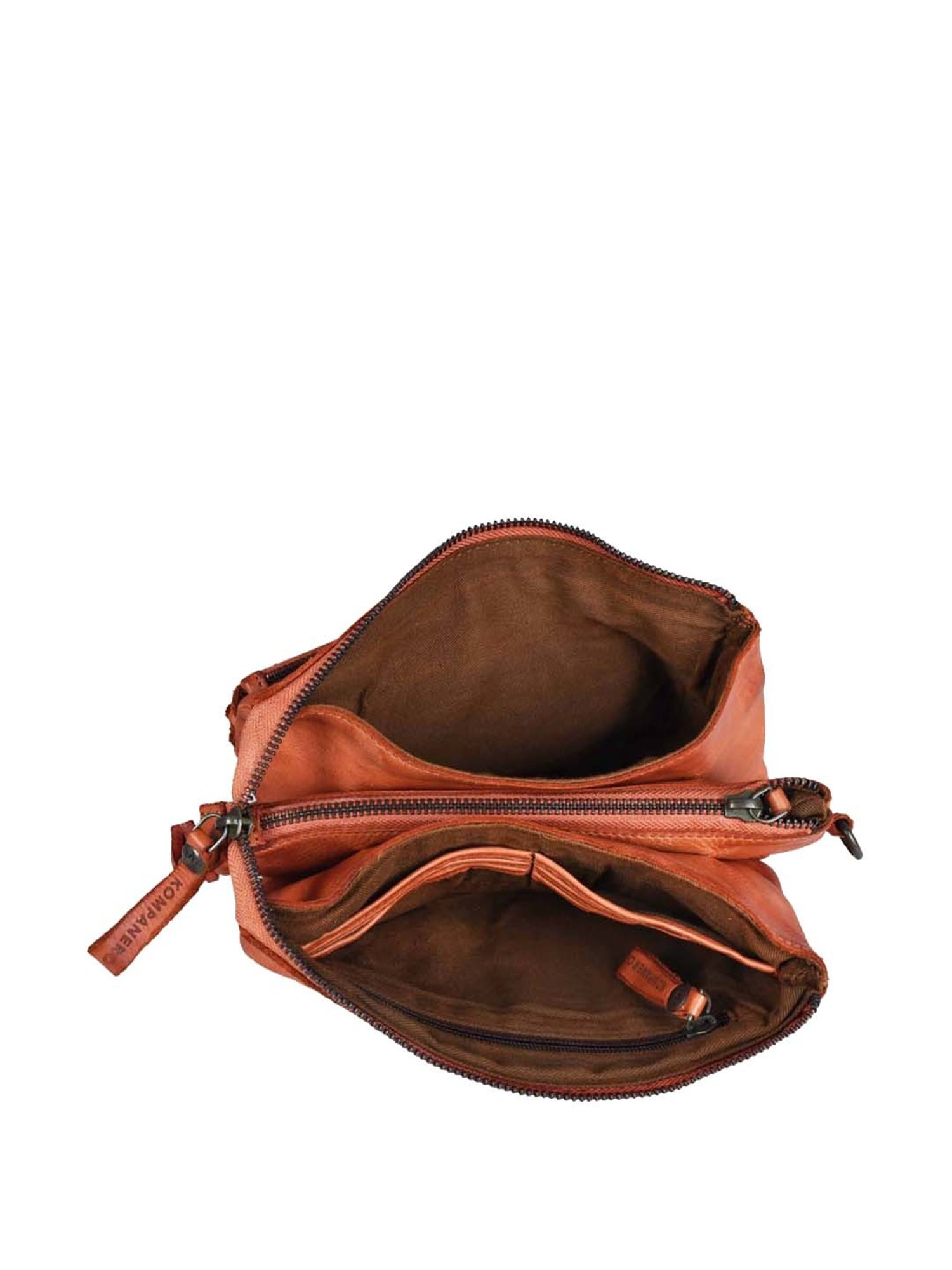 KOMPANERO Tan Textured Small Sling Handbag