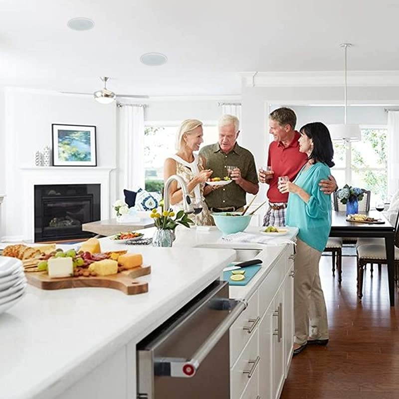 4 HCS418 160 Watts 2 Way Flush Mount in Ceiling in Wall Speakers Perfect for Bathroom KitchenLiving RoomOfficeA Pair