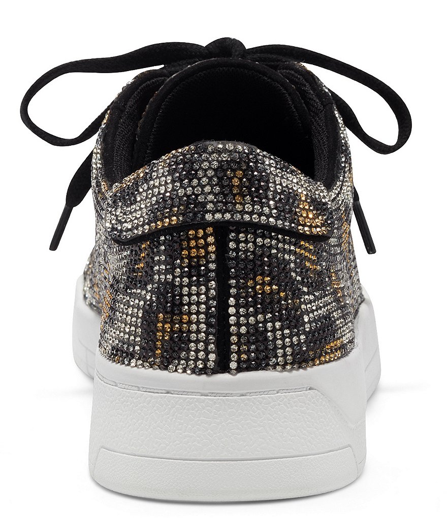 Jessica Simpson Silesta Leopard Print Rhinestone Lace-Up Sneakers
