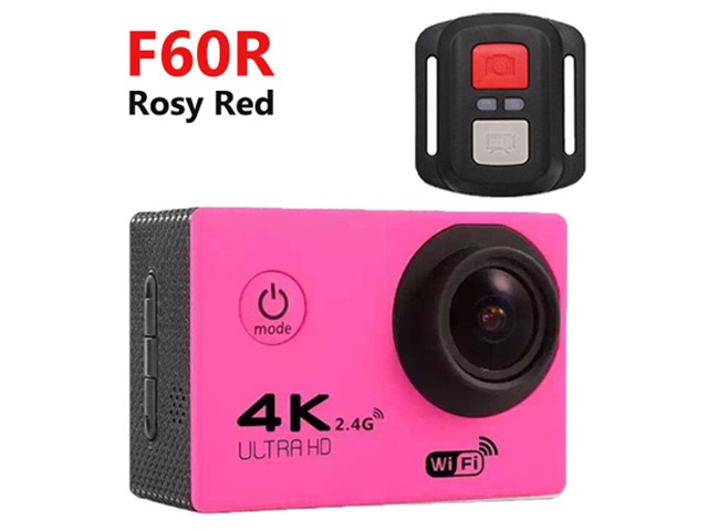 Rose Red 4K Action Camera Wifi 1080P Waterproof Sports DV 16MP Sports Video Camera Bike Hemlet Car Cam DVR Remote Control MINI Camcorder