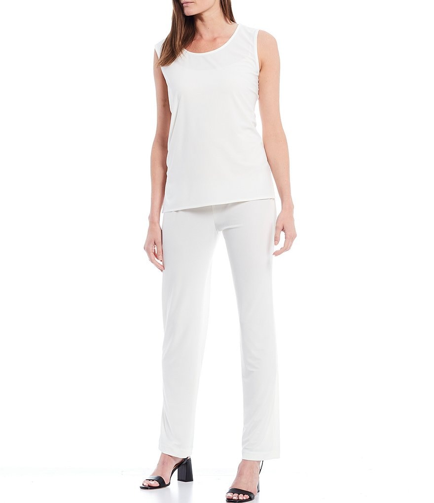 Caroline Rose Stretch Knit Jersey Longer Tank