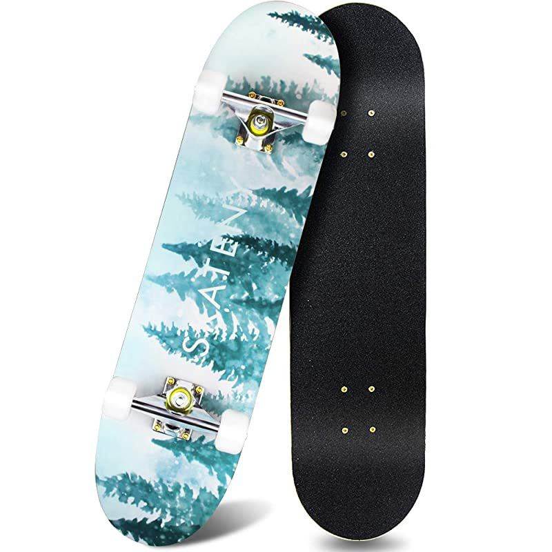 Sport Outdoor Electric Skateboard Longboard Dancing Board Double Rocker Board Waterproof Diamond Griptape Sheet Sticker Deck Sandpaper (Cloud Crance)