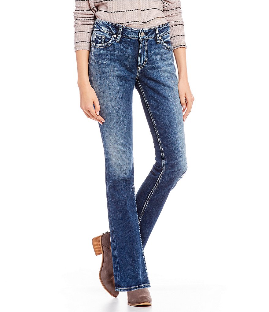 Celebrity Pink Shadow Knee Mid Rise Straight Jeans