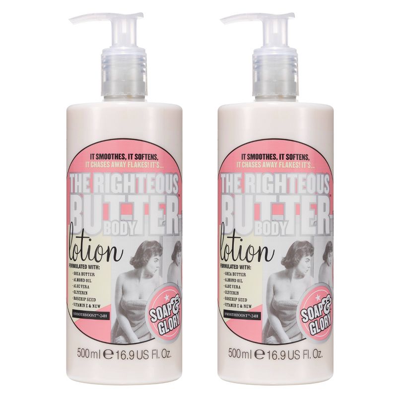 Soap & Glory The Righteous Butter Body Lotion - 2ct/16.2 fl oz